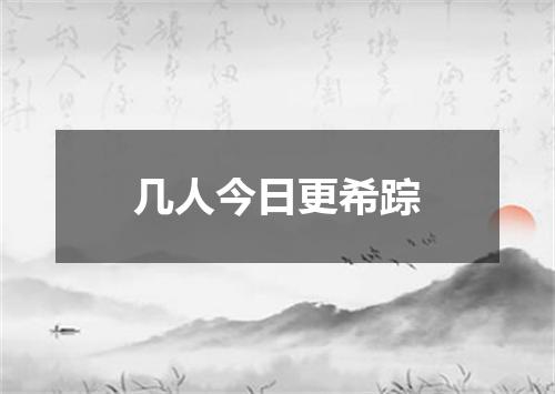 几人今日更希踪