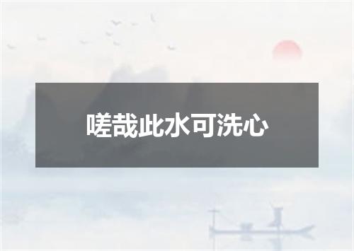 嗟哉此水可洗心
