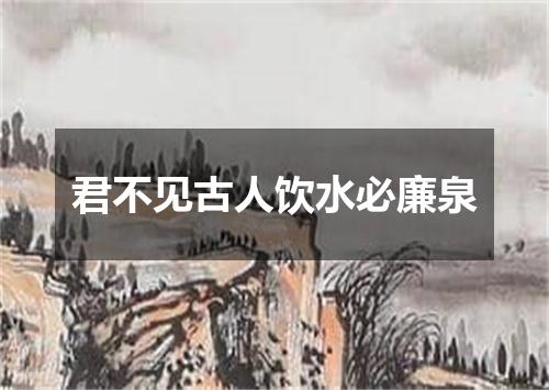 君不见古人饮水必廉泉