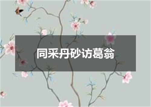 同采丹砂访葛翁