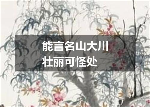 能言名山大川壮丽可怪处