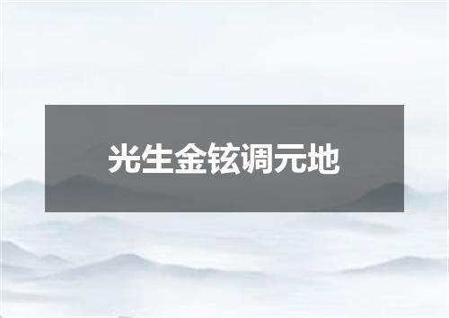光生金铉调元地