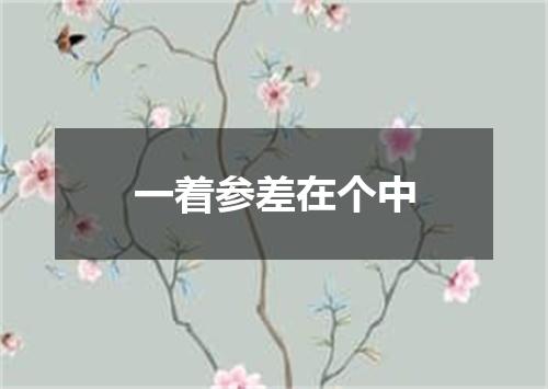 一着参差在个中