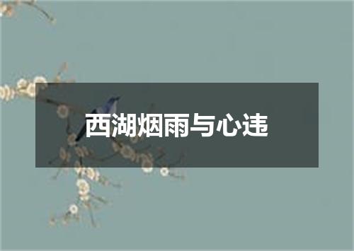 西湖烟雨与心违