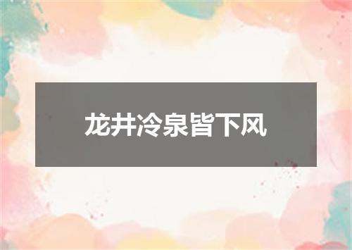 龙井冷泉皆下风