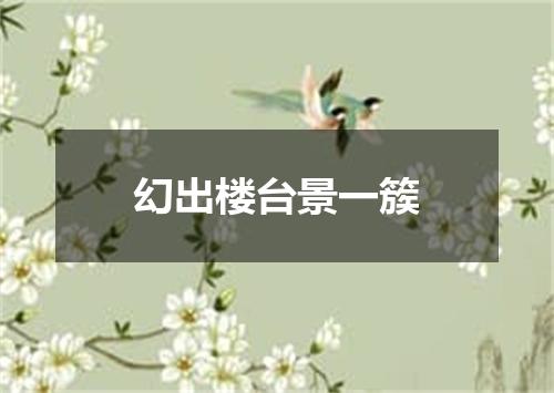 幻出楼台景一簇