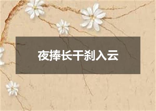 夜捧长干刹入云