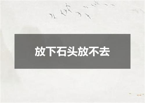放下石头放不去