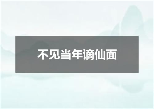 不见当年谪仙面