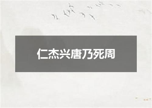 仁杰兴唐乃死周