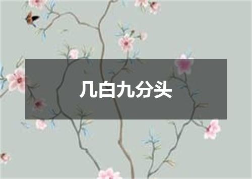 几白九分头