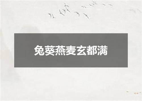 兔葵燕麦玄都满