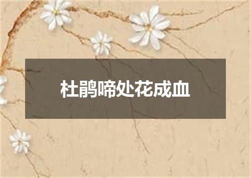 杜鹃啼处花成血