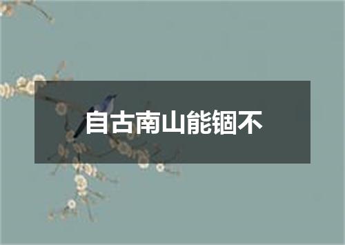 自古南山能锢不