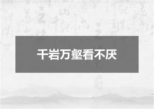 千岩万壑看不厌