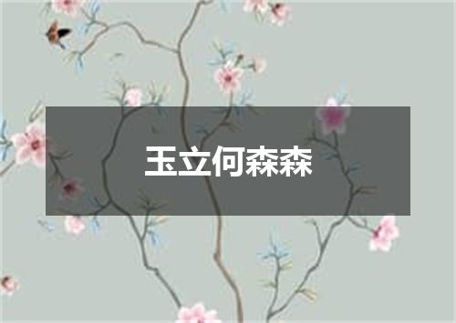 玉立何森森