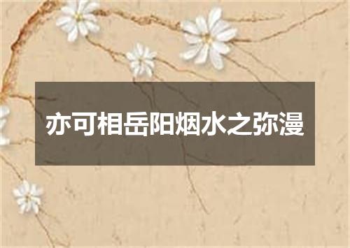 亦可相岳阳烟水之弥漫