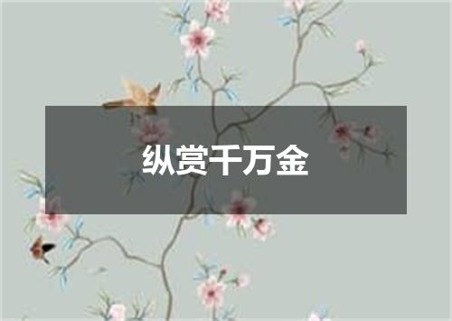 纵赏千万金
