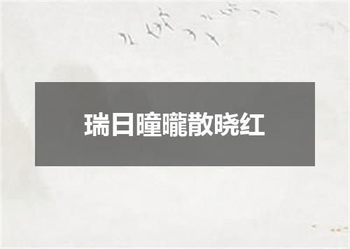 瑞日曈曨散晓红