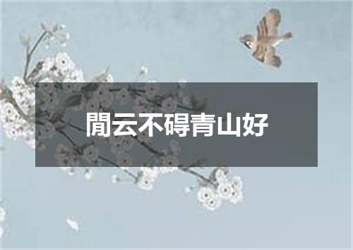 閒云不碍青山好