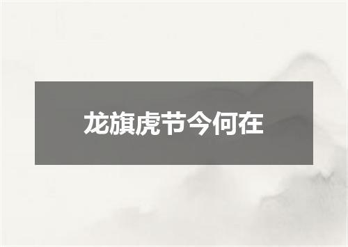 龙旗虎节今何在