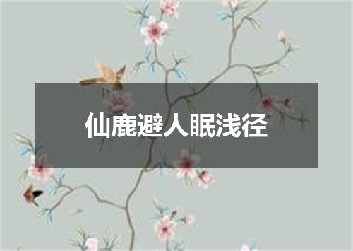 仙鹿避人眠浅径