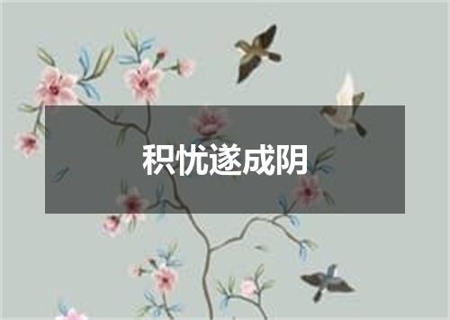 积忧遂成阴