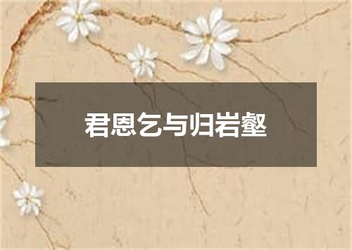 君恩乞与归岩壑