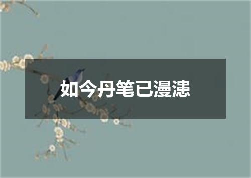 如今丹笔已漫漶