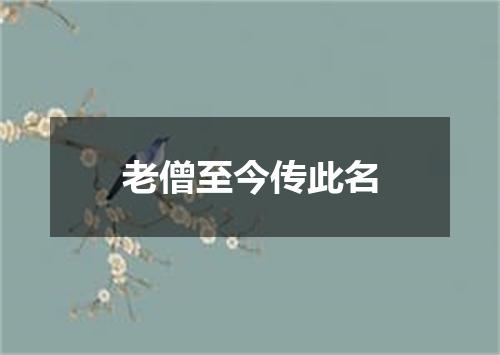 老僧至今传此名