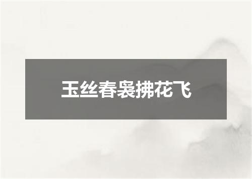 玉丝春袅拂花飞