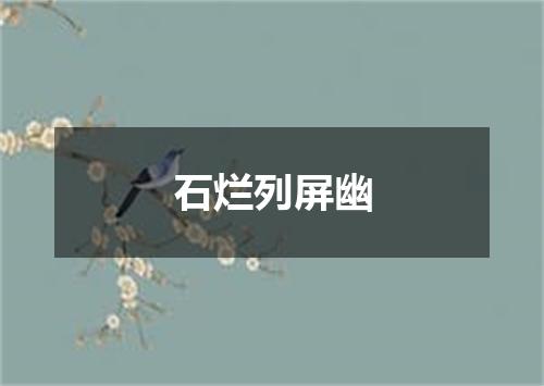 石烂列屏幽