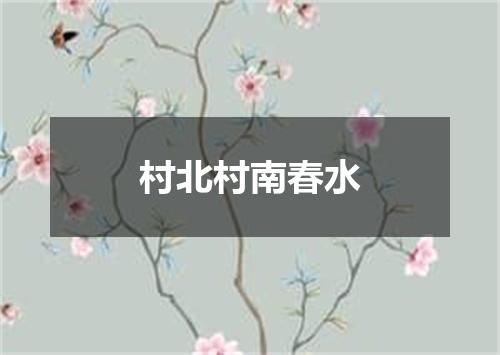 村北村南春水