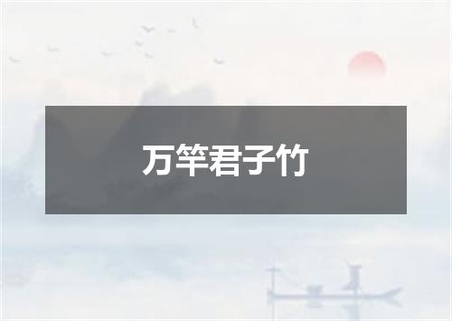 万竿君子竹