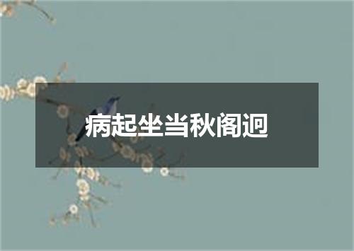 病起坐当秋阁迥