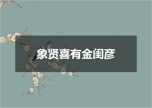 象贤喜有金闺彦