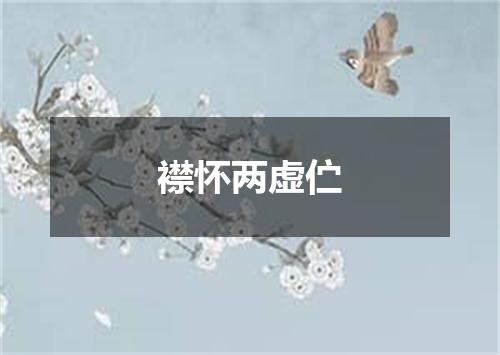 襟怀两虚伫