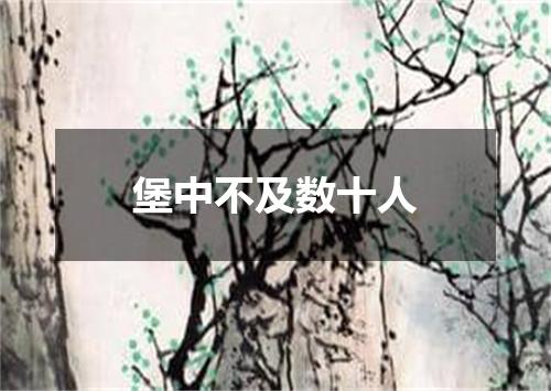 堡中不及数十人