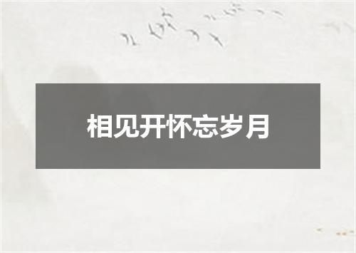 相见开怀忘岁月