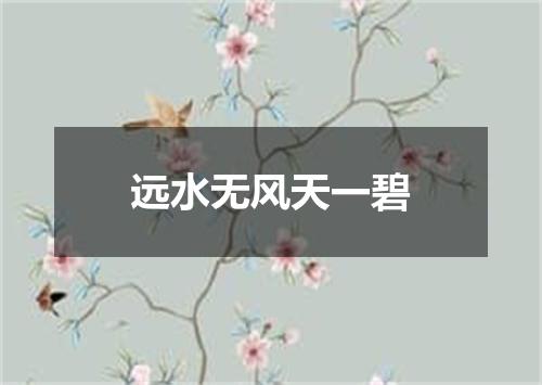 远水无风天一碧