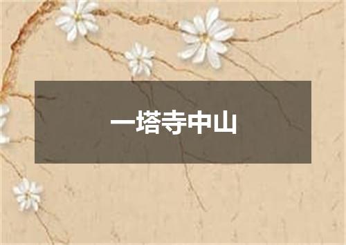 一塔寺中山