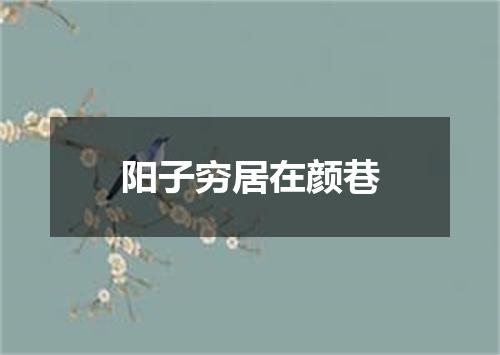 阳子穷居在颜巷