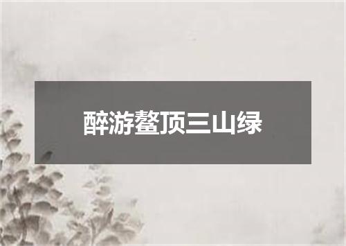 醉游鳌顶三山绿