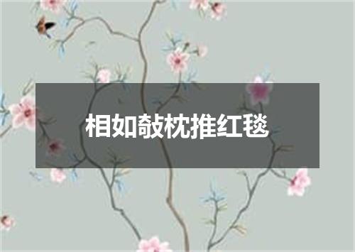 相如敧枕推红毯