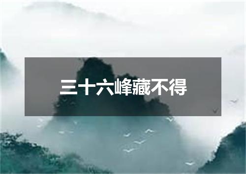 三十六峰藏不得