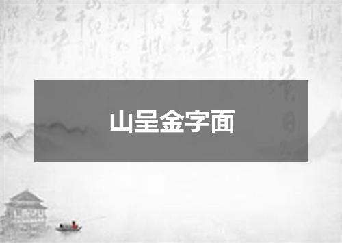 山呈金字面