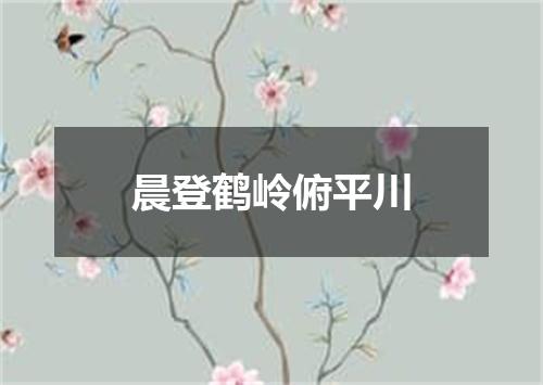 晨登鹤岭俯平川