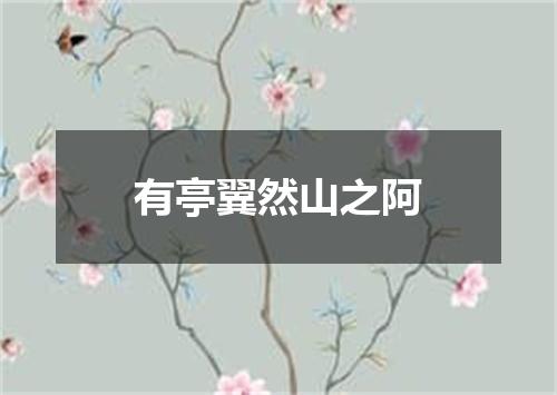 有亭翼然山之阿