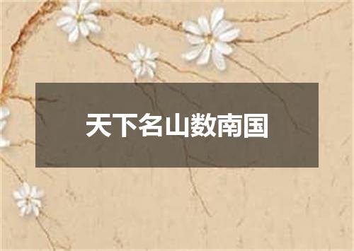 天下名山数南国