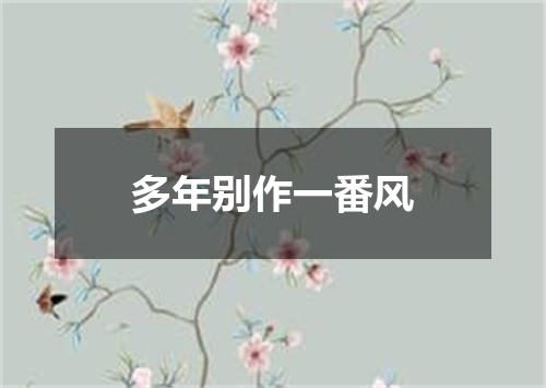 多年别作一番风